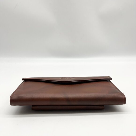 Julia Buxton Brown Leather Heiress Checkbook Wallet - Picture 5 of 10